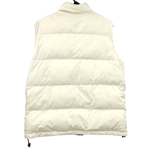 Lands' End Size‎ Large / 14 -16 Reversible Puffer Insulated Vest Red White Nylon - Picture 4 of 5